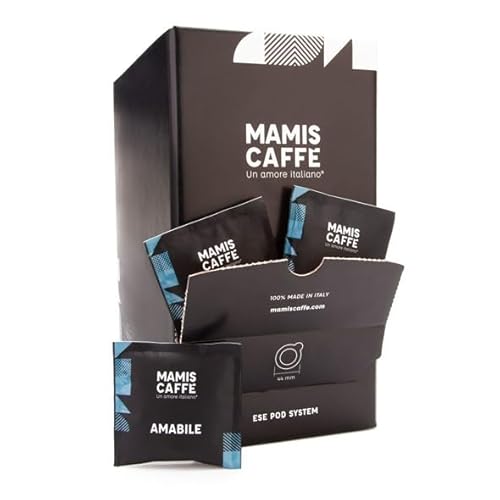 Mamis Caffè Amabile (150x7gr) - Kaffee Pads - Mittel Gerösteter Kaffee mit süßen Untertönen - Italienischer Espresso mit dicker Crema - Perfekt als Espresso, Cappuccino oder Latte Macchiato von MAMIS CAFFÈ Un amore italiano