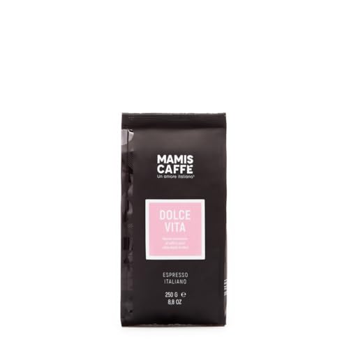 Mamis Caffè Dolce Vita (250gr) - Ganze Espressobohnen Mittel Gerösteter Kaffee mit leichter Süße - Italienischer Espresso mit dicker Crema - Perfekt als Cappuccino oder Latte Macchiato von MAMIS CAFFÈ Un amore italiano