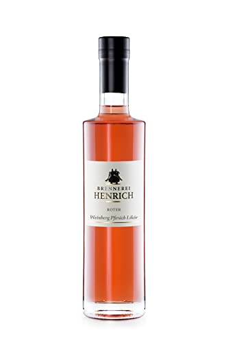 Roter Weinberg-Pfirsich Likör 0,5 L - 20% vol | fruchtig nach Pfirsich | traditionelle Familienbrennerei aus Hessen | handcrafted peach liqueur von MANDARINA