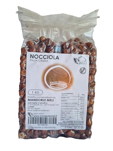 Sizilianische Rohhaselnuss - Trockenfrucht Quelle von Vitaminen und Ballaststoffen - Glutenfrei (1kg) von MANDORLE MELI