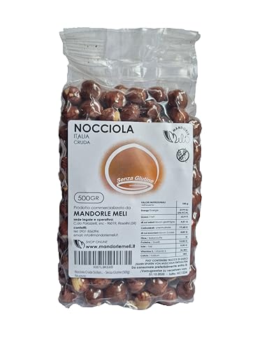 Sizilianische Rohhaselnuss - Trockenfrucht Quelle von Vitaminen und Ballaststoffen - Glutenfrei (500g) von MANDORLE MELI