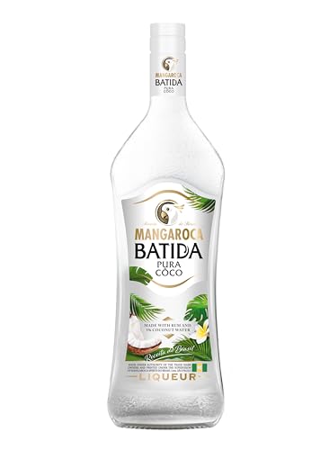 Mangaroca Batida Pura Côco (1 x 0,7 l) 16% vol. - Klarer Kokoslikör aus Rum und Kokosnusswasser, laktosefrei, vegan, für den puren Genuss oder zum Mischen klassischer Cocktails und Longdrinks von MANGAROCA BATIDA