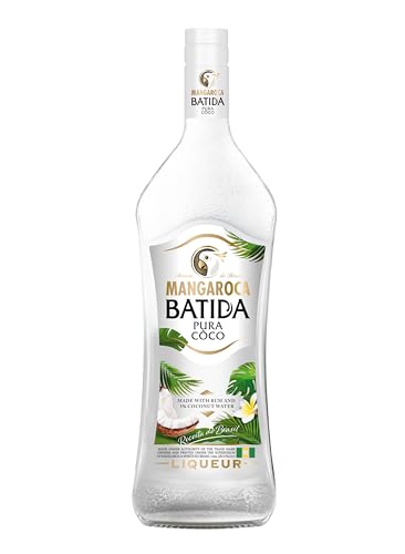 Mangaroca Batida Pura Côco (1 x 0,7 l) 21% vol. - Klarer Kokoslikör aus Rum und Kokosnusswasser, laktosefrei, vegan, für den puren Genuss oder zum Mischen klassischer Cocktails und Longdrinks von Mangaroca