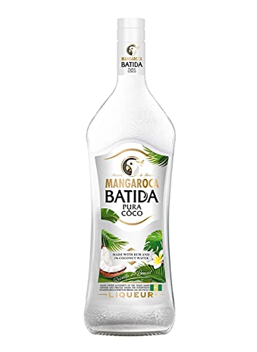 Mangaroca Batida Pura Côco (1 x 0,7 l) 21% vol. - Klarer Kokoslikör aus Rum und Kokosnusswasser, laktosefrei, vegan, für den puren Genuss oder zum Mischen klassischer Cocktails und Longdrinks von MANGAROCA BATIDA