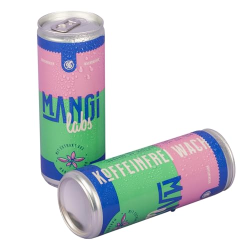 MANGI Labs 6x 250ml Dose | Koffeinfrei Wachmacher | mit Mangoblatt-Extrakt Zynamite | 6er Set Energy Drink koffeinfrei | bessere Konzentration | mit Pfand (1,5 €) von MANGI Labs