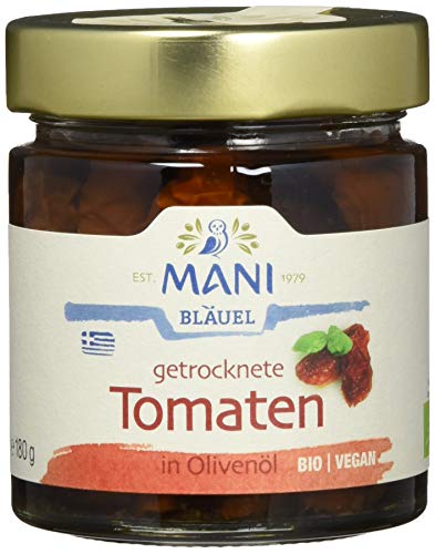 MANI ΜΑΝΙ Getrocknete Tomaten in Olivenöl, bio, 2er Pack (2 x 180 g) von MANI
