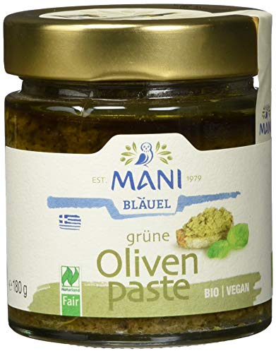 MANI ΜΑΝΙ Grüne Olivenpaste, bio, 3er Pack (3 x 180 g) von MANI