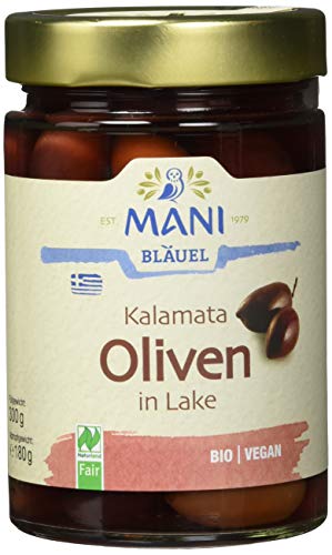 MANI Kalamata Oliven in Lake, bio, 2er Pack (2 x 180 g) von MANI