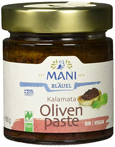 MANI ΜΑΝΙ Kalamata Olivenpaste, bio, 2er Pack (2 x 180 g) von MANI