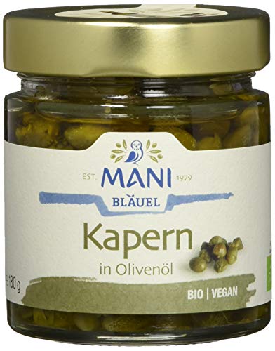 MANI ΜΑΝΙ Kapern in Olivenöl, bio, 2er Pack (2 x 180 g) von MANI