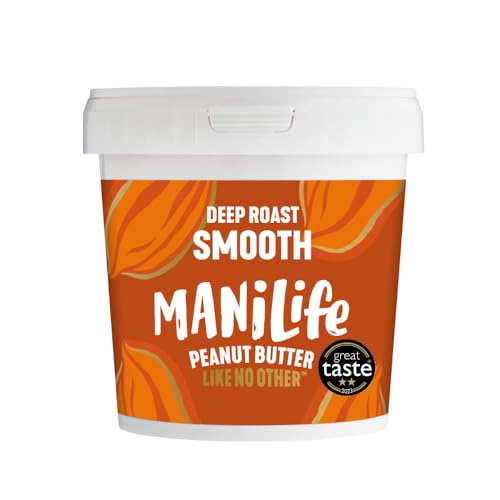 ManiLife Erdnussbutter - Peanut Butter - Alles Natürlich, ein Anbaugebiet, ohne Zuckerzusatz, ohne Palmöl – Deep Roast Smooth - (1 x 900g) von MANÍLIFE