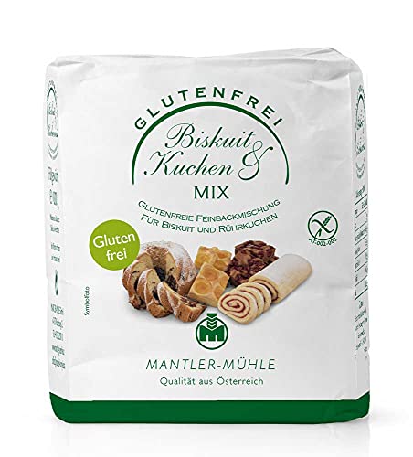 Mantler Biskuit- und Kuchen-Mix glutenfreie, lactosefreie Feinbackmischung für Biskuit und Rührkuchen, 1kg von MANTLER-MÜHLE