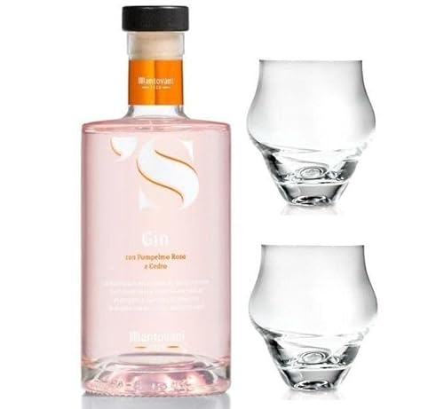 MANTOVANI'S GIN MIT ROSA GRAPEFRUIT UND ZITRONE 70 CL MIT 2 KOPERNIKO GLÄSER von MANTOVANI