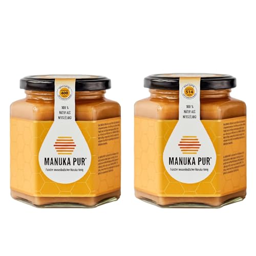 Manuka pur – Honig MGO 515+400 – 500 g reiner roher 100% zertifizierter Manuka-Honig – abgefüllt und versiegelt in Neuseeland – höchste Qualitätsstufe – vegetarisch. Manuka pur – Honig MGO 515+400 – 500 g reiner roher 100% zertifizierter Manuka-Honig – abgefüllt und versiegelt in Neuseeland – höchste Qualitätsstufe – vegetarisch. von MANUKA PUR