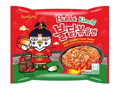 MAOMAO® Samyang 10er Instant Nudeln | 10er Pack Hot Chicken Kimchi 135g von MAOMAO