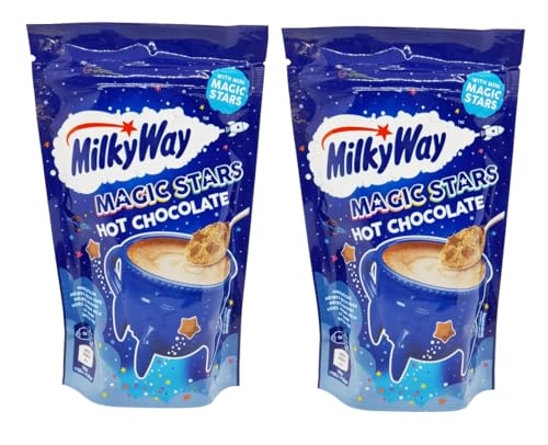 Milky Way Magic Stars Hot Chocolate Kakaopulver Mit Milchschokoladenstückchen 2 x 140g von MAR