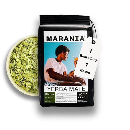 MARANIA Yerba Mate Tee Bio No.1-3 x 500g Finest Cut 100% Mateblätter - Vergleichssieger 2020/21 / 22 - Matetee Mate-Tee Mate bio von MARANIA