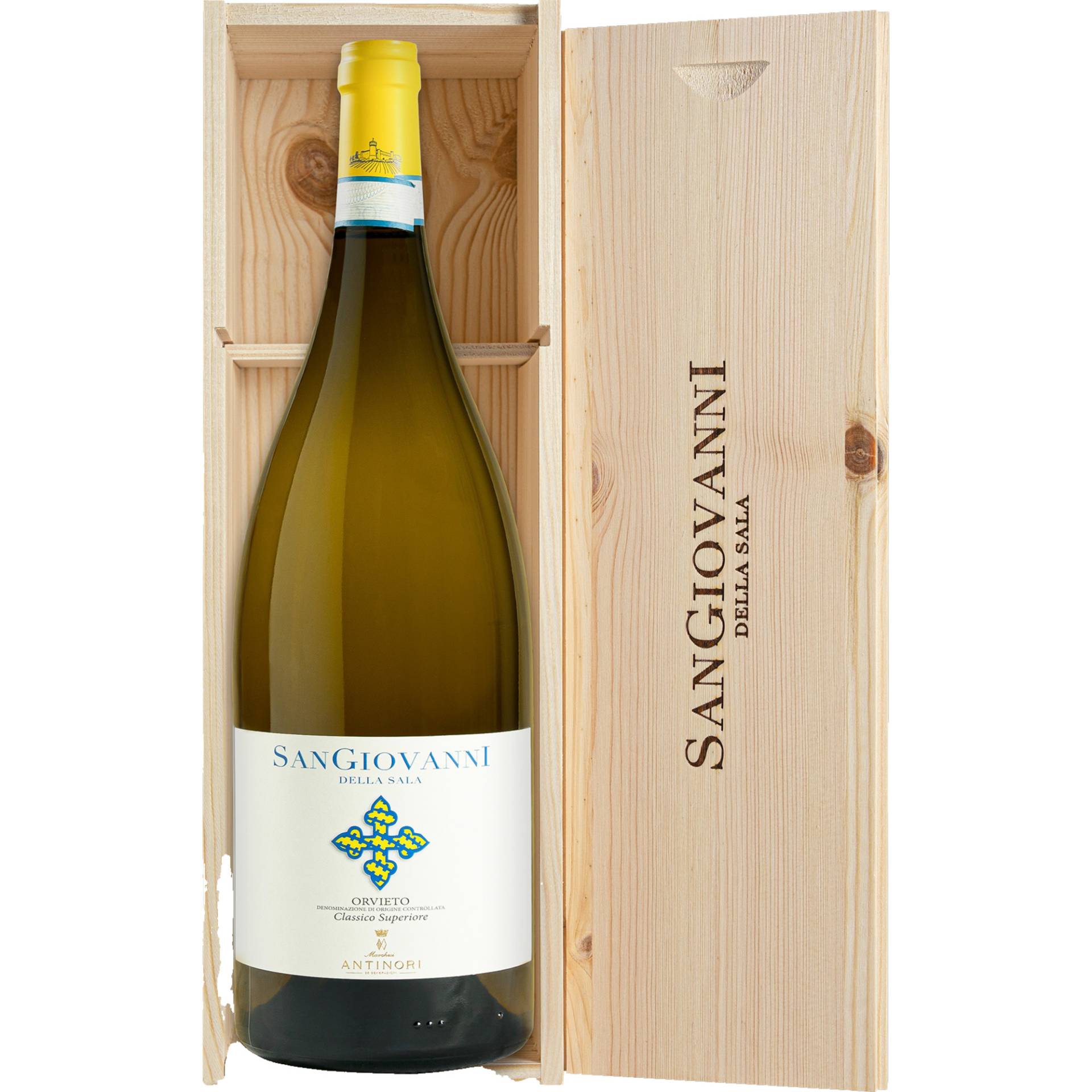 San Giovanni della Sala Orvieto Antinori, Orvieto DOC, 1,5 L, Holzkiste, Umbrien, 2023, Weißwein San Giovanni della Sala Orvieto Antinori, Orvieto DOC, 1,5 L, Holzkiste, Umbrien, 2023, Weißwein von MARCHESI ANTINORI S.p.A., IT-50123 Firenze