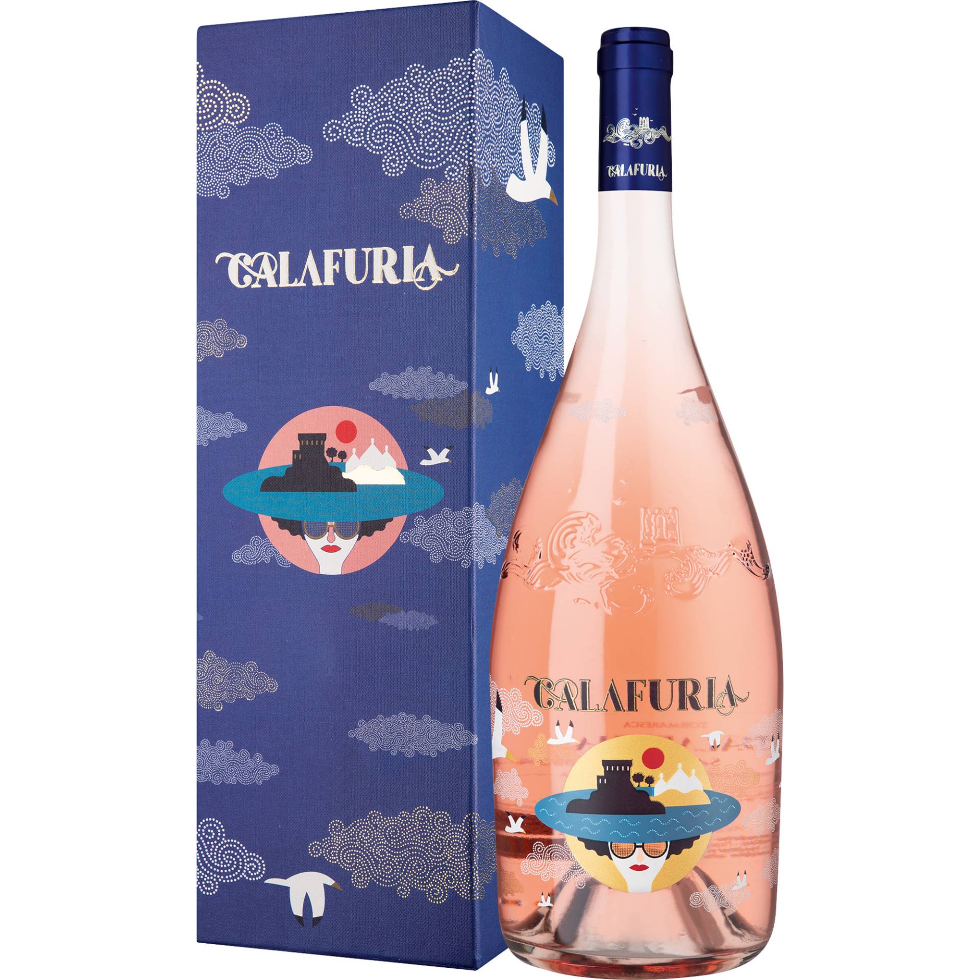 Calafuria Salento Rosé, Salento IGT, Magnum in Geschenkkarton, Apulien, 2023, Roséwein von MARCHESI ANTINORI S.p.A.,50123,Firenze,Italien