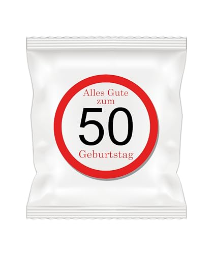 Gummibärchen "Alles gute zum Geburtstag", 25 Tüten je 12g | 18-20 - 30-40 - 50-60 - 70-80 - 90 Jahre (50 Jahre) von MARIP