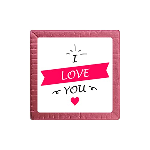 Hochzeitsschokolädchen "I love you" 5g, 50 Stück in rosé, silber oder gold (Rosé) von MARIP