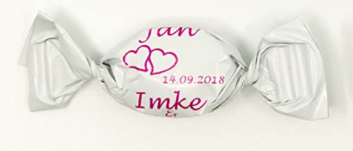 Individuell bedruckte Event- und Hochzeitsbonbons, 1000 g Fruchtmischung, 200 Bonbons (Weiß) von MARIP