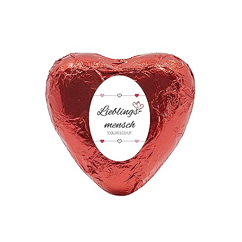 Schokoladenherz "Lieblingsmensch" | 50 Herzen | Hochzeitsdekoration von MARIP