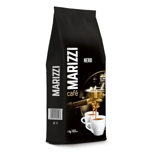 MARIZZI - Nero - 100% Arabika, Ganze Kaffeebohnen - 1kg, Frisch, Dunkel Geröstet, Nussiger Nachgeschmack, Ideal Für Gastronomie, Büro & Zuhause, Italienischer Kaffeegenuss, Aus Besten Ernte Amerikas MARIZZI - Nero - 100% Arabika, Ganze Kaffeebohnen - 1kg, Frisch, Dunkel Geröstet, Nussiger Nachgeschmack, Ideal Für Gastronomie, Büro & Zuhause, Italienischer Kaffeegenuss, Aus Besten Ernte Amerikas von MOKATE
