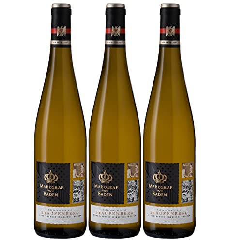 Markgraf von Baden | VDP.Erste Lage | Durbacher Schloss Staufenberg Klingelberger Riesling | Trockener Weißwein aus Baden (3 x 0,75l) von MARKGRAF VON BADEN