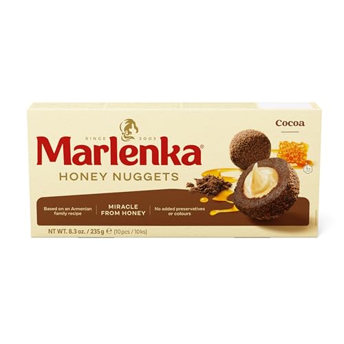 Marlenka Honigkugeln | Delicious Honey Nuggets | Gebäckkugeln mit Honig | 10 Bälle | 235g | KAKAO von Marlenka