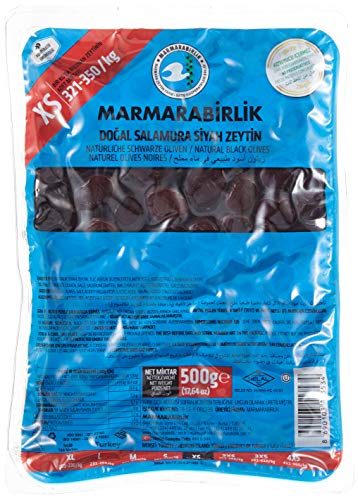Marmarabirlik natürliche schwarze Oliven, 500 g, XS Marmarabirlik natürliche schwarze Oliven, 500 g, XS von MARMARABIRLIK