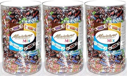 3 x MINIATURES MIX MARS TWIX SNICKERS BOUNTY MINIS RIEGEL 3000g von Mars