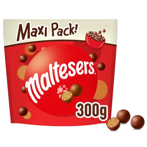 Maltesers, Schokokugeln mit luftigem Knusperkern, Schokolade Snack, 1 Packung (1 x 300g) von Maltesers