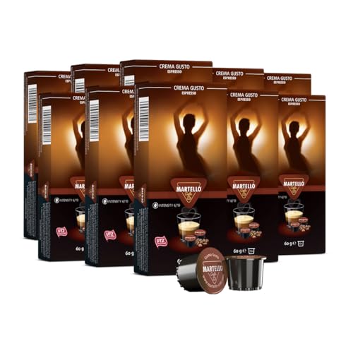 Martello Kaffeekapseln | CREMA GUSTO | UTZ Zertifiziert | Nachhaltig und Fair | Von Hand Gepflückt | Master Packung 100 Kapseln (10 x 10), Für Martello-Kapselmaschinen von MARTELLO Cafe
