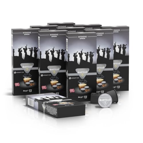 Martello Kaffeekapseln | INTENSIVO | UTZ Zertifiziert | Nachhaltig und Fair | Von Hand Gepflückt | Master Packung 100 Kapseln (10 x 10), Für Martello-Kapselmaschinen von MARTELLO Cafe