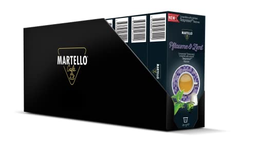 PFLAUME ZIMT Teekapseln - NUR FÜR NESPRESSO®* Maschinen KOMPATIBEL - Kapseln 100% industriell kompostierbar - Frische, aromatische Blätter - 110 Kapseln (11 x 10) von MARTELLO Cafe