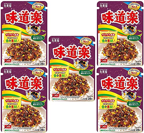 Furikake Ajidouraku, japanische Streuwürze für Bento-Reis, Eiergeschmack, Nori-Algen, Sesam, Bonito, 28 g x 5 Päckchen - Hergestellt in Japan Furikake Ajidouraku, japanische Streuwürze für Bento-Reis, Eiergeschmack, Nori-Algen, Sesam, Bonito, 28 g x 5 Päckchen - Hergestellt in Japan von MARUMIYA