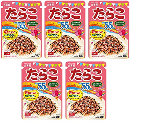Furikake Tarako, japanische Streuwürze für Bento-Reis, Tarako Kabeljau-Rogen-Geschmack, 28 g x 5 Packungen - Hergestellt in Japan Furikake Tarako, japanische Streuwürze für Bento-Reis, Tarako Kabeljau-Rogen-Geschmack, 28 g x 5 Packungen - Hergestellt in Japan von MARUMIYA