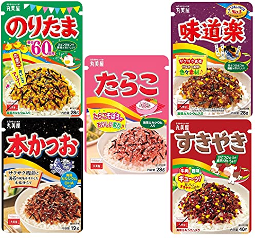 Marumiya Furikake Japanisches Gewürz für Bento-Reis, 5 Geschmacksrichtungen Sortiert Marumiya Furikake Japanisches Gewürz für Bento-Reis, 5 Geschmacksrichtungen Sortiert von MARUMIYA