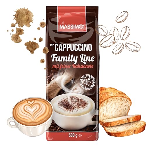 Massimo Cappuccino Family Line mit feiner Kakaonote 10 x 500g Vorteilspack - Köstlicher Instant-Cappuccino mit einer Note von geröstetem Kakao Massimo Cappuccino Family Line mit feiner Kakaonote 10 x 500g Vorteilspack - Köstlicher Instant-Cappuccino mit einer Note von geröstetem Kakao von MASSIMO