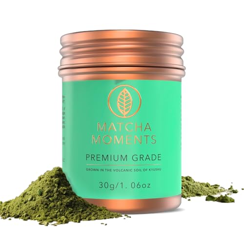 Matcha Pulver aus Japan 30g, Premium Grade, doppelt beschattet, steingemahlen, 100% rein und natürlich. Ideal für Matcha Latte, Smoothies oder pur von MATCHA MOMENTS von Matcha Moments