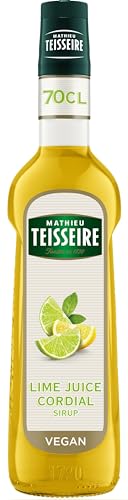 Mathieu Teisseire Lime Juice Cordial, für Getränke, Erfrischungsgetränke, Cocktails und Desserts, 70cl Flasche von MATHIEU TEISSEIRE