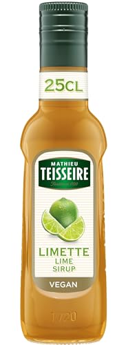 Mathieu Teisseire Limette Sirup, für Getränke, Erfrischungsgetränke, Cocktails, Kaffee und Desserts, Flasche 25 cl von Mathieu Teisseire