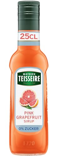 Mathieu Teisseire Pink Grapefruit 0% zuckerfreier Sirup, Für Getränke, Erfrischungsgetränke, Cocktails und Desserts, 25cl Flasche von Mathieu Teisseire