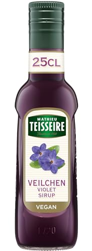 Mathieu Teisseire Veilchen Sirup, für Getränke, Erfrischungsgetränke, Cocktails, Kaffee und Desserts, Flasche 25 cl von Mathieu Teisseire