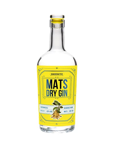 MATS Dry Gin © - 500ml 42% - Der einzigartige Dry Gin mit der Buddhas Hand Zitrone - Schonend von Hand destilliert in kleinen Chargen von MATS Premium Dry Gin