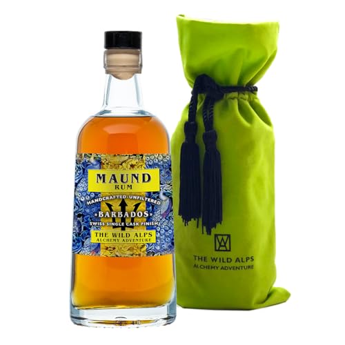 MAUND Barbados Rum - Barbados Rum mit einem „Alpine Finishing“ von The Wild Alps Distillers in den Schweizer Alpen - im Samtsäckchen MAUND Barbados Rum - Barbados Rum mit einem „Alpine Finishing“ von The Wild Alps Distillers in den Schweizer Alpen - im Samtsäckchen von MAUND