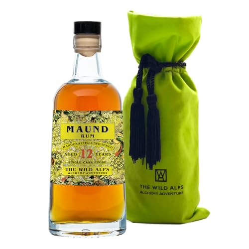 MAUND RUM "12 YEARS“ Ein vielfach ausgezeichneter Blend von 12 Jahre in der Karibik in Bourbonfässern gereiftem Jamaica Rum mit einem „Alpine Finishing“. 500 ml Flasche im Samtsäckchen) von MAUND