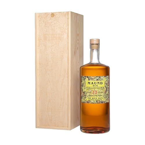 MAUND RUM "12 YEARS“ Ein vielfach ausgezeichneter Blend von 12 Jahre in der Karibik in Bourbonfässern gereiftem Jamaica Rum mit einem „Alpine Finishing“. (3.0 Doppelmagnum in Holzkiste) von MAUND