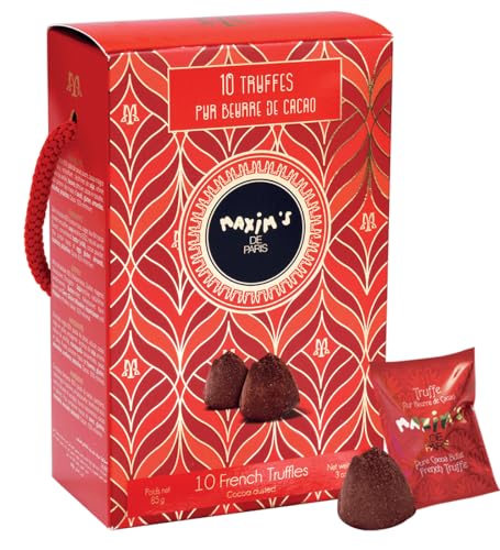 Maxim's Geschenkkarton, 10 französische Trüffeln, reine Kakaobutter, 85 g Maxim's Geschenkkarton, 10 französische Trüffeln, reine Kakaobutter, 85 g von MAXIM'S DE PARIS